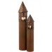  J-Line Kaarshouder Ster Ijzer Roestbruin set-2